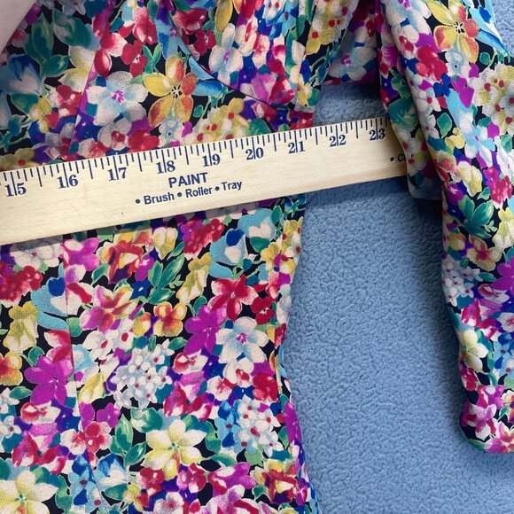 VINTAGE - Albert Nipon Floral Blazer 100% Silk,Size 14,Dry Clean - Picture 5 of 10